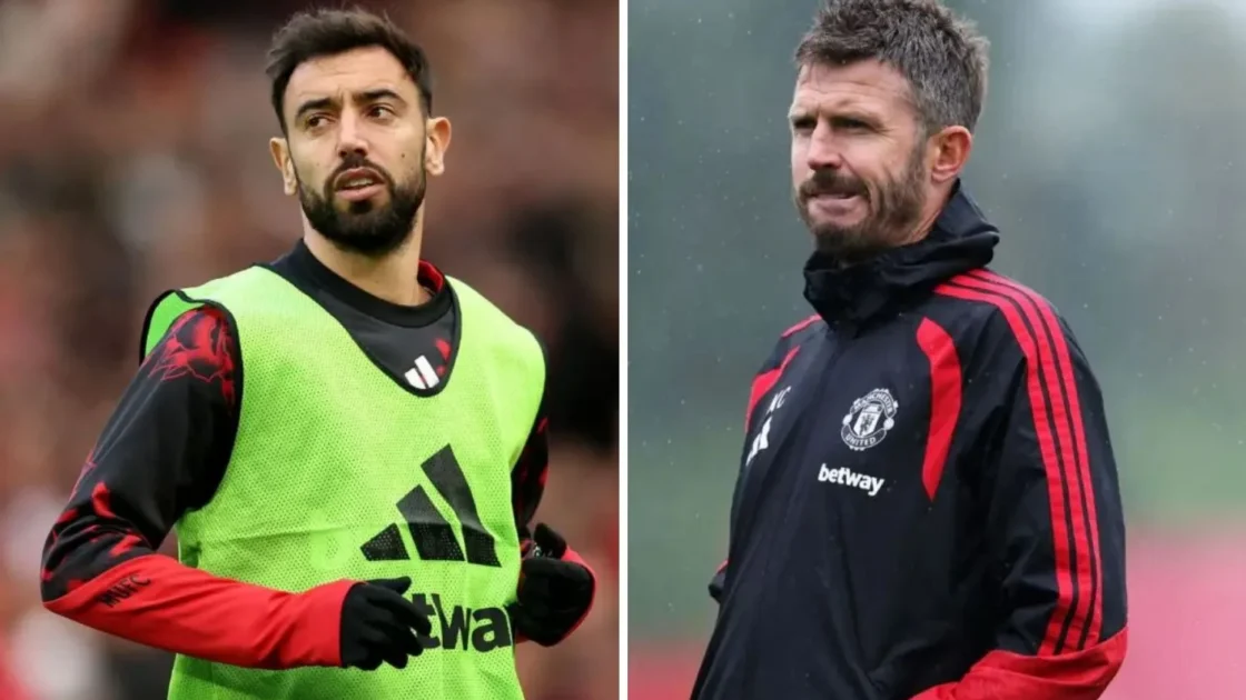 Bruno Fernandes y Michael Carrick se reúnen en el United