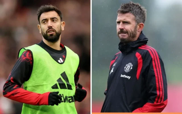 Bruno Fernandes y Michael Carrick se reúnen en el United
