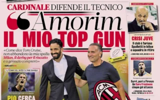 Portadas de Italia: Cardinale apoya a Amorim y Juventus culpa a los jugadores